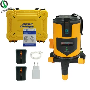 5 Line Green Beam Laser Level Rechargeable Self-Leveling Construction Tool With Adjustable Platform for Wall Ceiling Work thumbnail-1