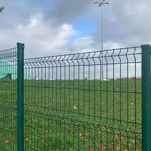 Green PVC Coated 3D Curved Welded Wire Mesh Fence for Garden Farm Security thumbnail-1