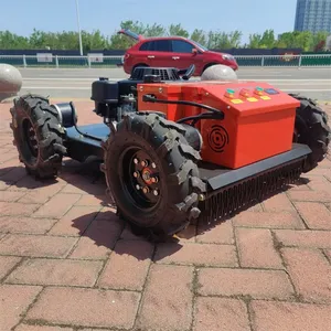 VIGORUN Industrial 224cc 4-Stroke Petrol Gasoline Engine 24V Steel Chassis Self Propelled Remote Control Steep Slope Mower thumbnail-6