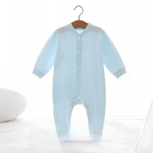 Two-way Zipper Long Sleeve Baby Onesie Rompers Antislip Bamboo Baby-Toddler Footed Pajamas thumbnail-4