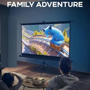 75Inch Indoor and Outdoor Portable Projector Screen With Stand for Movie,Office Presentations Projection Screen With Tripod thumbnail-5