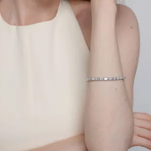 Shining Star Jewelry Women's Cubic Zirconia Oval Cut 925 Silver Tennis Bracelet thumbnail-2