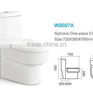 W9007 Hot Design Ceramic Siphonic One-piece Closet Made in China thumbnail-2