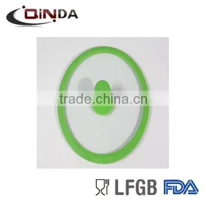 LFGB Approved Colorful Silicone Glass Lid With Knob thumbnail-1