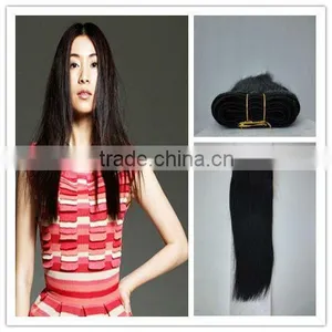 Best Quality 100% Remy Human Hair Yaki Weaving12'' thumbnail-1