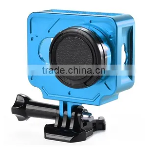 CNC Aluminum Xiaoyi Camera Frame Protective Shell Case With Mount& Lens Cover for XIAOMI Yi Sports Camera thumbnail-1