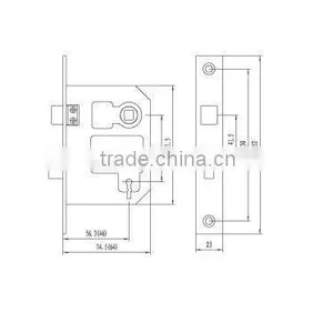 3 Lever Combination Door Lock thumbnail-2