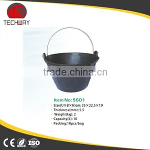 Recycled Rubber Pails,10L Rubber Bucket With Handle thumbnail-2