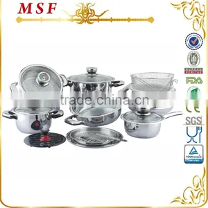 MSF 20pcs Stainless Steel Kitchen Queen Cookware Set With Theromometer Knob MSF-3814 thumbnail-2