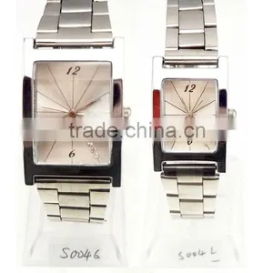 Cheap Promotional Pair Couple Watches China Supplier Metal Alloy Pair Wrist Watches Men and Women Made in China Gift Watches New thumbnail-2