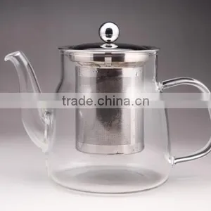 Office Personal Glass Tea Pots With Stainless Steel Infuser Hebei Factory Supplies thumbnail-3
