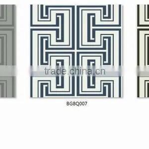 2016 Printed Pvc Coated Wallpaper, Black Modern Geographic Wall Decal for Designer , Creative Wall Paper Warehouse thumbnail-3