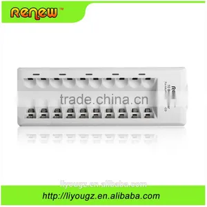 New!!! 10 Bay/Slot AA AAA Ni-MH Ni-Cd Quick Charger Smart Battery Charger for Rechargeable Batteries thumbnail-1