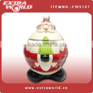 Ceramic Santa Jar With Lid thumbnail-1