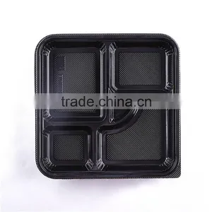 5 Compartment Disposable Plastic Japanese Bento Box thumbnail-3