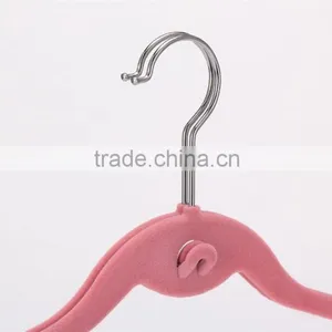 Velvet Flocked Clothes Hangers With Logo thumbnail-3