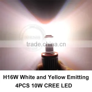 H16 TYPE 2 6000K 10W Pack of 2 BULBS YELLOW FOG LIGHT LAMP H16 Auto Led Fog Lights thumbnail-4