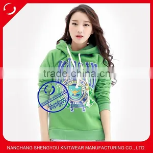 OEM Custom Cotton Women Pullover Hoodie Wholesale China thumbnail-1