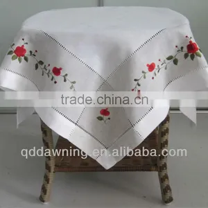 Poly Linen Embroidered Tablecloth thumbnail-1