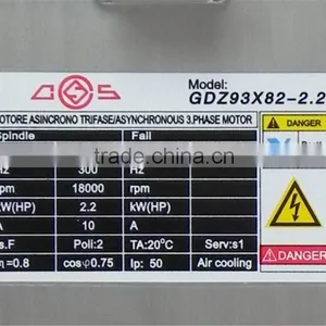 GDZ93x82-2.2(220V) Toauto 2.2kw ac Cnc Spindle Motor Quality Choice thumbnail-5