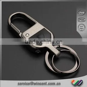 Luxury Dual Ring Men's Flashlight LED Keychain thumbnail-1