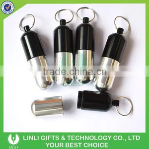 Oem Logo Promotional Gift Metal Pill Box Keyring thumbnail-6