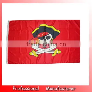 170T Polyester Flag, 90*150cm Funny Flag,Pirate Flag With Red Bandana thumbnail-3