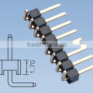 Single Row 90 Degree Pin Header Connector 1.27mm H=1.7 thumbnail-1