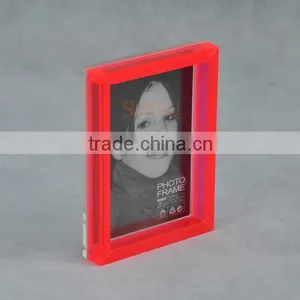 Hot Sale Clear Acrylic Glass Block Perspex Photo Frame for Home Decoratio Stand thumbnail-3