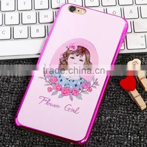 Glasses Cat And Cute Girl Back Cover Case Cheap Price For IPhone 6S thumbnail-2