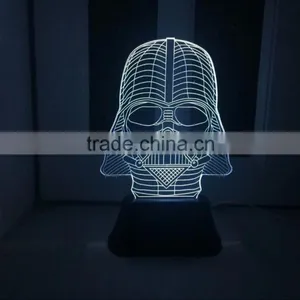 3D Handmade Acrylic Lamp Bulbing Light Skull Color Changing USB Table Lamp for Children thumbnail-2