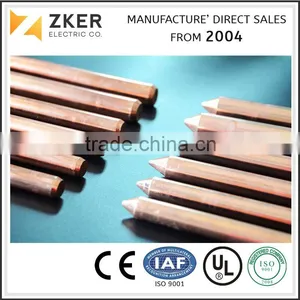 Small Diameter Dia 11mm, 10mm, 9mm, 8mm Copper Ground Rod thumbnail-3
