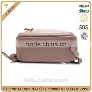 CSS1498-001 Fashion Practical Elegant Small Designer's Genuine Leather Ladies Pink Daypacks /Backpacks thumbnail-3