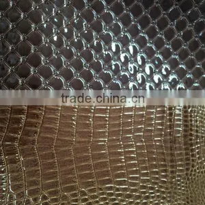 Crocodile Design Emboss PVC Synthetic Leather for Bags thumbnail-2