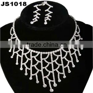 Fashion Arabic Glitter Rhinestone Crystal Wedding Jewelry Sets thumbnail-2