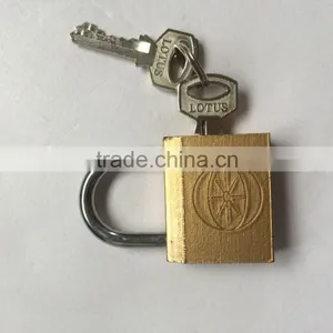HIGH QUALITY BRASS PLATED STEEL PAD LOCK thumbnail-1