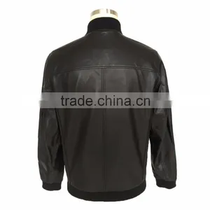 Wholesale pu Cheap Custom Simple Slim Man Leather Jacket thumbnail-4