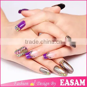 3D Nail Art Rhinestone Rainbow Color Flatback Hot Fix Stones Quality Choice thumbnail-1