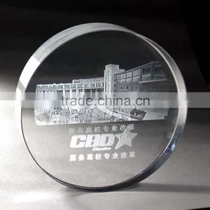 Desktop Crystal Paper Weight With Picture Logo Printing thumbnail-1