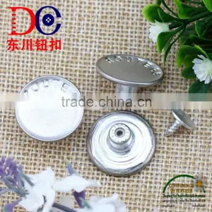 Factory Selling Custom Logo Silver Button Cover Metal Jeans Button thumbnail-2