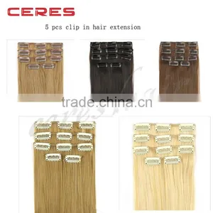 Wholesale Discount 100% Human Remy Cheap Indian Hair Clip in Extensions thumbnail-4