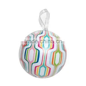 Christmas Decorations Ball Shape Tin Cans Small Christmas Tin Can thumbnail-5