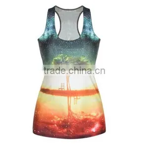 Women Sexy Bodycon Delicate Summer New Tree Print 3D Vest Tops thumbnail-3