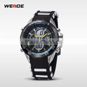 2015 LCD Men Watch White Quartz Sport Wrist Watch Digital Date Day Alarm Dual Time Quartz Timepiece thumbnail-2