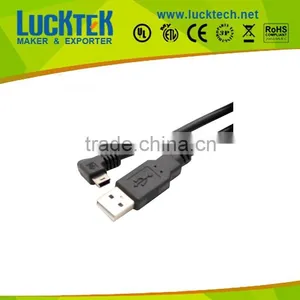 1M Left Angled Mini USB B Male to USB Cable, 1.0m thumbnail-1