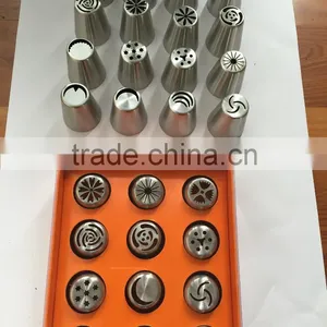 Stainless Steel Cake Decorating Tips Tool Nozzles Russia Nozzles Tips 12pcs per Set thumbnail-3