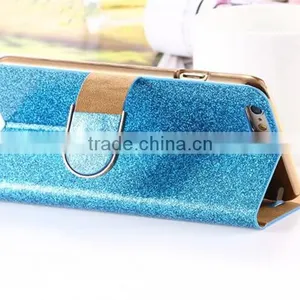 Bling Flip Shiny Diamond Deluxe Wallet Leather Cover Case for Iphone 6 Diamond Bling PU Leather Flip Cover thumbnail-6