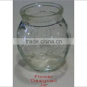 Flower Designed Jar thumbnail-1