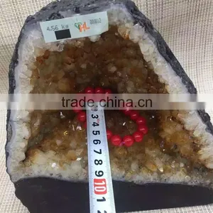 Natural Crystal Citrine Geode For Sale Medium Home Decoration thumbnail-4