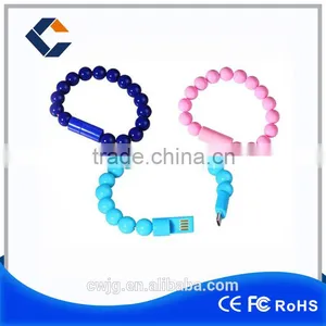 Latest Mobile Phone Accessories With 2015 Cool Pearl Bracelet Usb Cables thumbnail-1